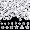 280Pcs 14 Styles Transparent Acrylic Bead Caps FACR-AR0001-03-1