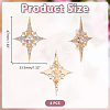 4Pcs Alloy Rhinestone Lapel Pins for Backpack Clothes JEWB-HY0001-64A-2