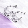 304 Stainless Steel Stud Earrings EJEW-B108-18P-3