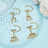 8Pcs 4 Styles Zinc Alloy Lobster Claw Clasps FIND-GO0003-31A-4