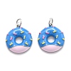 Brass Enamel Pendants KK-O140-06B-P-1