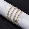 Rack Plating Brass Box Chain Necklaces for Women NJEW-A035-05G-01-2