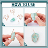 6Pcs Brass Pendant Rhinestone Settings KK-ME0001-13-3
