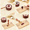 Brass Wax Seal Stamp with Rosewood Handle AJEW-WH0412-0348-3