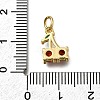 Brass Micro Pave Clear Cubic Zirconia Pendants ZIRC-I070-082G-3