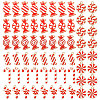 64Pcs 8 Styles Christmas Theme Alloy Enamel Pendants ENAM-CA0001-88-1