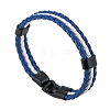 PU Leather Triple Layer Multi-strand Bracelets PW-WG47313-10-1
