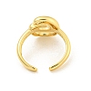 Brass Letter Open Cuff Rings for Women RJEW-G313-01G-G-3