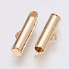 Brass Slide On End Clasp Tubes KK-Q747-11F-KC-2