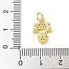 Brass Micro Pave Cubic Zirconia Pendants KK-U053-01G-02-3