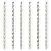 Stainless Steel Curb Chain Necklaces for Men Women NJEW-TAC0001-018-2