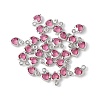 Heart Rack Plating Brass Glass Charms KK-S385-01P-1