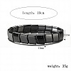Synthetic Non-magnetic Hematite Beads Stretch Bracelets for Men PZ7053-2-2