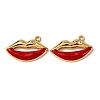 304 Stainless Steel Enamel Pendants STAS-L299-05G-1