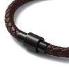 Leather Braided Round Cord Bracelet BJEW-F460-02EB-2