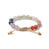 Adjustable Gemstone Finger Rings for Women RJEW-JR00874-03-4