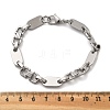 304 Stainless Steel Oval Link Chain Bracelets for Women Men BJEW-A033-04P-5