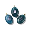 Natural Apatite & Cubic Zirconia Pendants X-G-Z076-01G-09-1