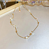 Fashionable Transparent Cube & Stainless Steel Link Chian Necklaces QZ2817-1-2