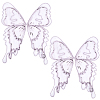 Ppolyester Thread Iron on/Sew On Patches PATC-WH20007-04C-1
