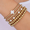 5Pcs CCB Round Beaded Stretch Bracelets WGF8C34-11-1