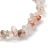 Natural Black Gold Rutilated Quartz Chip Beaded Stretch Bracelets for Children BJEW-JB11891-4