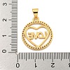 Rack Plating Brass Micro Pave Cubic Zirconia Pendants KK-B091-50D-G-3