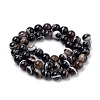 Natural Black Agate Beads Strands X-G-S259-04A-6mm-2