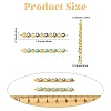 2Pcs 2 Colors Brass Pave Clear Cubic Zirconia Enamel Evil Eye Connector Charms KK-CJ0014-18-2