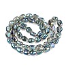 Electroplate Glass Beads Strands EGLA-T021-08G-2