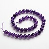 Round Natural Amethyst Gemstone Bead Strands G-J333-01-8mm-2