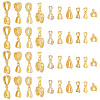   60Pcs 10 Styles Brass Ice Pick Pinch Bails for Pendant Making KK-PH0009-95-1