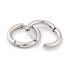 Non-Tarnish Round Ring 304 Stainless Steel Hoop Earrings for Women EJEW-G388-02A-P-2