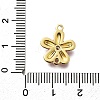 Brass Clear Cubic Zirconia Flower Connector Charms KK-P295-52G-02-3