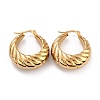 Ion Plating(IP) 304 Stainless Steel Hoop Earrings EJEW-O096-35G-1