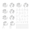 DIY Alphabet Charm Cuff Ring Making Kit DIY-UN0005-66-1