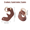 CHGCRAFT 2 Pairs 2 Colors Leather Undamaged Bag D Ring Connector FIND-CA0007-93-2