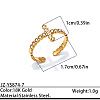 Ocean 304 Stainless Steel Rhinestone Cuff Open Rings WGF30C4-07-1
