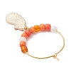 5Pcs 5 Styles Thanksgiving Day Alloy Enamel & Glass Seed Leaf Pumpkin Apple Wine Glass Decorations HJEW-JM04315-6