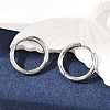 Tarnish Resistant 304 Stainless Steel Hoop Earrings LS-EJEW-P177-P-16-1