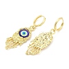 Rack Plating Brass Dangle Earrings for Women EJEW-M260-24G-02-2