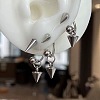 304 Stainless Steel Dangle Stud Earrings FS-WG2B7D5-03-2