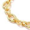 Rack Plating Brass Oval & Ring Link Chain Bracelet for Women BJEW-B058-03-2