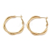 PVD Vacuum Plating 201 Stainless Steel Twist Hoop Earrings EJEW-I309-58B-G-1