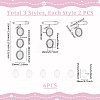Iron Oval Link Brooch Base Settings AJEW-UN00044-01-4