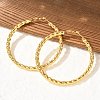 304 Stainless Steel Twist Hoop Earrings EJEW-Q011-16G-1