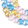 Electroplate Transparent Glass Beads Strands GL-CBADAFE-01B-4