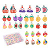 Craftdady 150Pcs 15 Style Handmade Polymer Clay Charms CLAY-CD0001-09-7