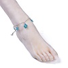 Brass Cable Chain Anklets AJEW-AN00260-4