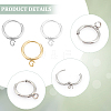 12Pcs 3 Colors 201 Stainless Steel Huggie Hoop Earring Findings STAS-UN0057-49-4